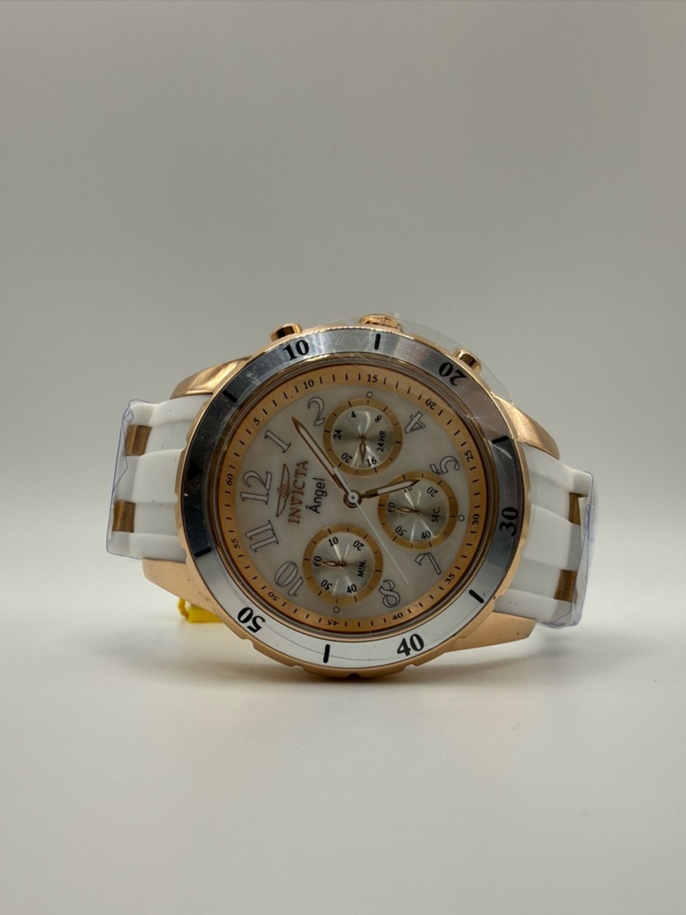 Invicta Angel Women’s Watch-40mm, Rose Gold, White (38755)